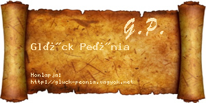 Glück Peónia névjegykártya